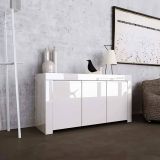 Credenza bianco lucida 162x50x83h cm 3 ante - Zenobia