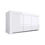 Credenza bianco lucida 162x50x83h cm 3 ante - Zenobia