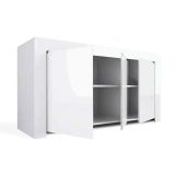 Credenza bianco lucida 162x50x83h cm 3 ante - Zenobia