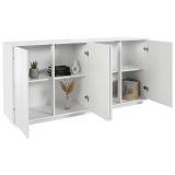 Credenza bianco lucida 180x41x86h cm 4 ante - Aulina