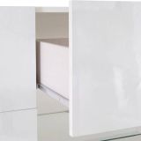 Credenza bianco lucida 181x43x84h cm 2 ante e 2 cassetti - Zerba