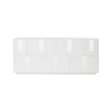 Credenza bianco lucida 200x41x86h cm 7 ante - Clinoumite