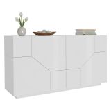 Credenza bianco lucida 200x43x86h cm 4 ante - Ania