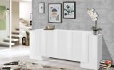 Credenza bianco lucida 210x45x85h cm 6 ante - Hades