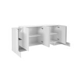 Credenza bianco lucida 210x45x85h cm 6 ante - Hades