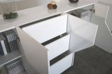 Credenza bianco lucida 220x43x86h cm 4 ante e 3 cassetti - Almira