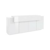 Credenza bianco lucida 220x45x85h cm 5 ante - Discordia