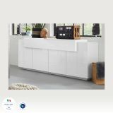 Credenza bianco lucida 220x45x85h cm 5 ante - Discordia
