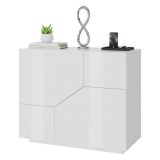 Credenza bianco lucida 79x43x86h cm 2 ante - Amento