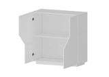 Credenza bianco lucida 79x43x86h cm 2 ante - Amento