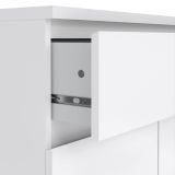 Credenza bianco lucida 80x40x100h cm 2 ante e 1 cassetto - Genziana