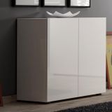 Credenza bianco lucida 90x38x79h cm 2 ante - Ortoclasio