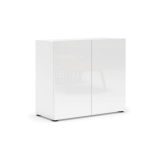 Credenza bianco lucida 90x38x79h cm 2 ante - Ortoclasio
