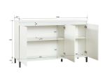 Credenza bianco lucida e antracite 138x40x90h cm 3 ante - Assinello