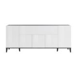 Credenza bianco lucida e ardesia 200x40x82h cm 6 ante - Amour