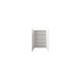 Credenza Bianco Lucido 4 Ripiani 5 Vani 78x36x115.5h cm, 2 Ante - Itala