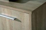 Credenza Bianco Marrone Quercia Apertura Battente 6 Ante 77x30x115h cm, 6 Vani - Dresano