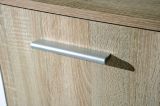 Credenza Bianco Marrone Quercia Apertura Battente 6 Ante 77x30x115h cm, 6 Vani - Dresano