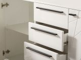 Credenza Bianco Nero 2 Ripiani 4 Cassetti 163x40x80.5h cm, 2 Ante - Maropati