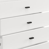 Credenza Bianco Nero un Ripiano 6 Cassetti 77x35x78h cm, 6 Vani - Otaval