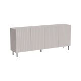 Credenza Cantanhede, Madia da salotto con quattro ante battenti, Rialzato da terra, 200x42 h82 cm, Beige