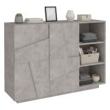 Credenza cemento 121x38x86h cm 2 ante - Acab