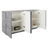 Credenza cemento 162x44x86h cm 4 ante - Augusto