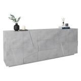 Credenza cemento 224x44x86h cm 4 ante e 3 cassetti - Zeus