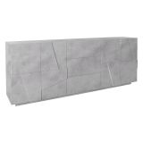 Credenza cemento 224x44x86h cm 4 ante e 3 cassetti - Zeus