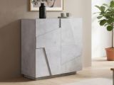 Credenza cemento 81x44x86h cm 2 ante - Arli