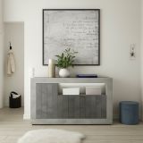 Credenza cemento e ardesia 138x42x86h cm 3 ante - Dolphin