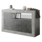 Credenza cemento e ardesia 138x42x86h cm 3 ante - Dolphin