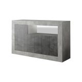 Credenza cemento e ardesia 138x42x86h cm 3 ante - Dolphin