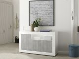 Credenza cemento e bianco lucida 138x42x86h cm 3 ante - Dolphin