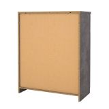Credenza cemento e bianco lucida 80x40x100h cm 2 ante e 1 cassetto - Genziana