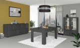Credenza Clinoumite, cm 200x41h86, Antracite lucido