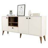Credenza crema 180x35x81h cm 3 ante e 1 cassetto - Lucertola