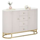 Credenza crema e bianca 120x40x85h cm 2 ante e 4 cassetti - Lodovico