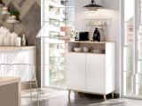 Credenza cucina bianca e rovere 80x40x102h cm 2 ante - Altai