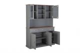 Credenza Flensburg, Buffet da soggiorno, Madia da salotto, Dispensa da cucina, 131x45 h191 cm, Grigio