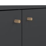 Credenza Florence, Buffet da soggiorno, Madia da salotto, Dispensa da cucina, 39x147 h82 cm, Grigio