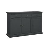 Credenza Frederique, Buffet da soggiorno, Madia da salotto, Dispensa da cucina, 46x144 h92 cm, Grigio