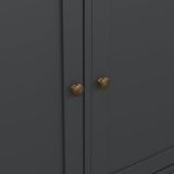 Credenza Frederique, Buffet da soggiorno, Madia da salotto, Dispensa da cucina, 46x144 h92 cm, Grigio