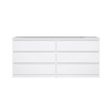 Credenza Giselle, Buffet da soggiorno, Madia da salotto, Dispensa da cucina, 154x50 h70 cm, Bianco