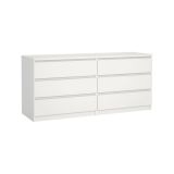 Credenza Giselle, Buffet da soggiorno, Madia da salotto, Dispensa da cucina, 50x154 h70 cm, Bianco