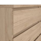Credenza Giselle, Buffet da soggiorno, Madia da salotto, Dispensa da cucina, 50x154 h70 cm, Rovere