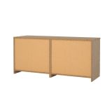 Credenza Giselle, Buffet da soggiorno, Madia da salotto, Dispensa da cucina, 50x154 h70 cm, Rovere
