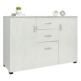 Credenza grigia 120x40x82h cm 3 ante e 2 cassetti - Apocalypse