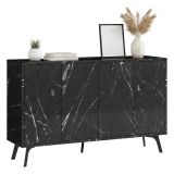 Credenza grigia 123x35x77h cm 6 ante - Earl