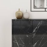 Credenza grigia 123x35x77h cm 6 ante - Earl